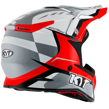 KYT Off Road - Skyhawk Glowing White/Red - Off Road Helmet