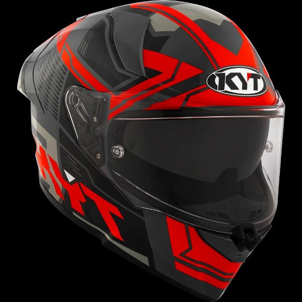 KYT R2R Pro Octane Gloss Helmet-Black/Red