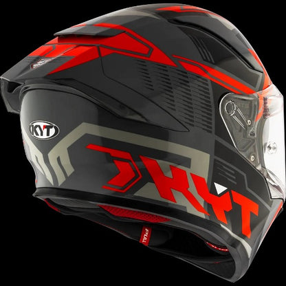 KYT R2R Pro Octane Gloss Helmet-Black/Red
