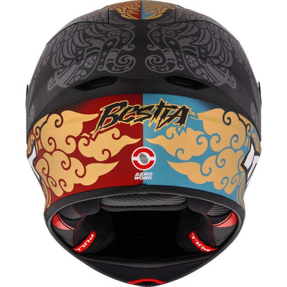 KYT Racing KX-1 RACE GP - Bastianini Idn Rep 2023 With Sponsor Matt - Full Face Helmet