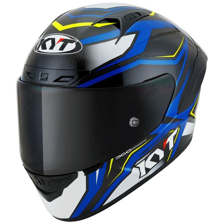 KYT Racing - NZ-Race Carbon Stride Blue White - Full Face Helmet