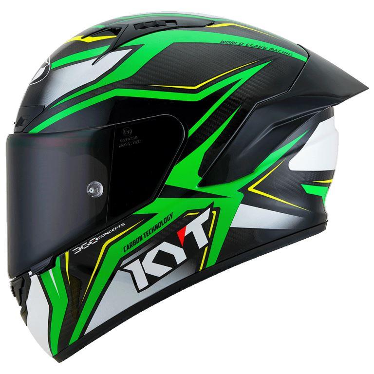 KYT Racing - NZ-Race Carbon Stride Green Fluo - Full Face Helmet