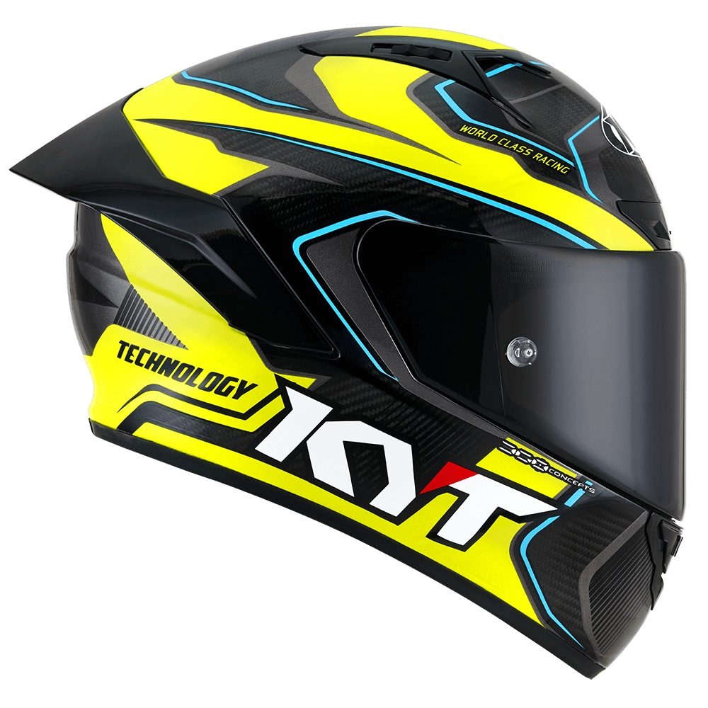 KYT Racing - NZ-Race Competition Gloss Black Yellow - Full Face Helmet