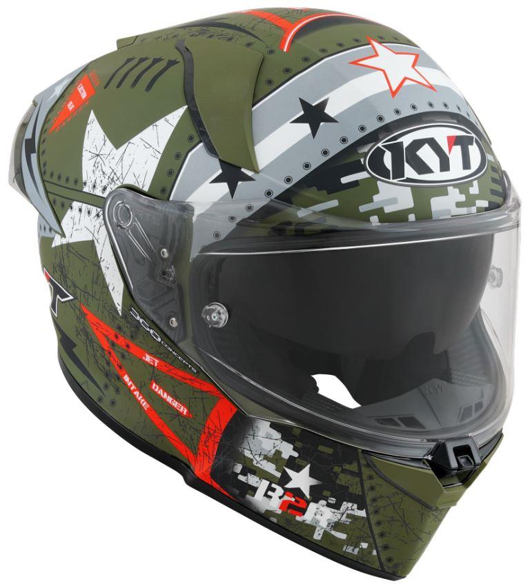 KYT Sport Touring - R2R PRO Assault Matt Green Army - Full Face Helmet