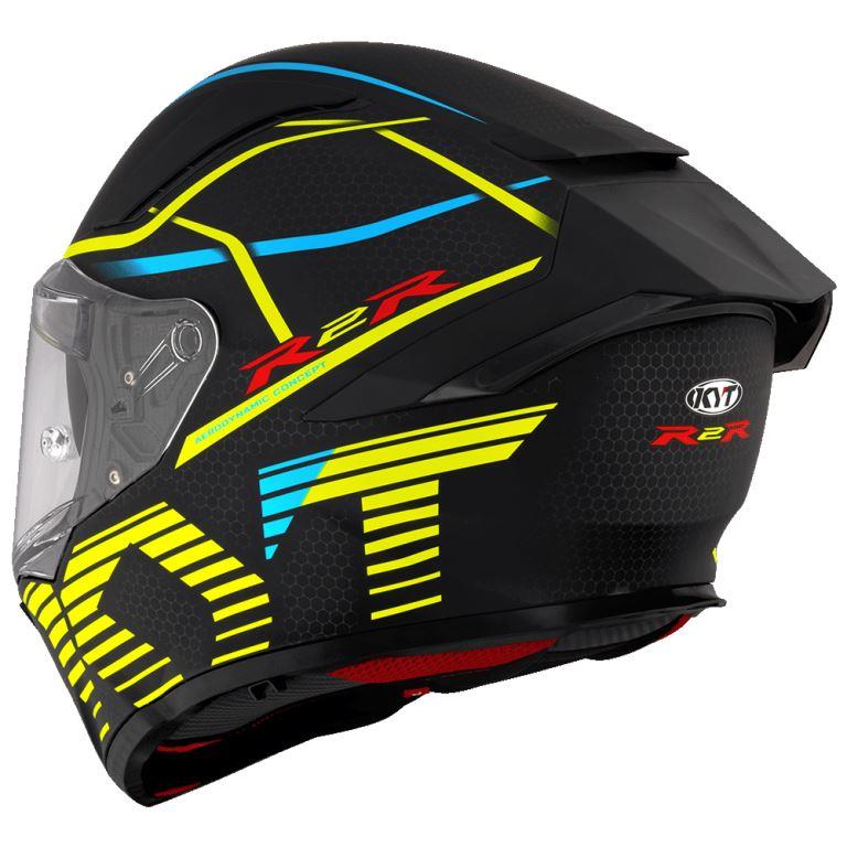 KYT Sport Touring - R2R PRO Concept Matt Black Yellow - Full Face Helmet