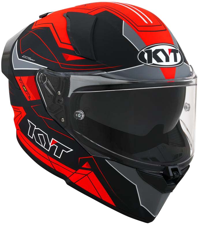 KYT Sport Touring - R2R PRO Led Matt Black Red - Full Face Helmet