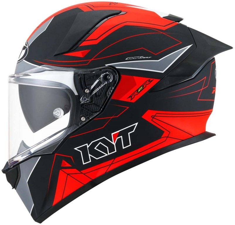 KYT Sport Touring - R2R PRO Led Matt Black Red - Full Face Helmet