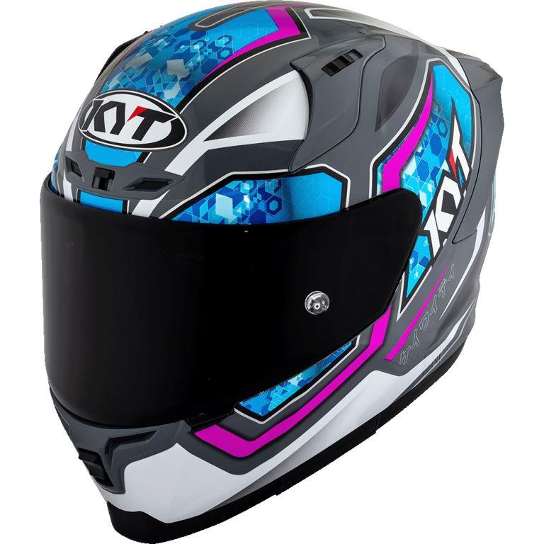 KYT Sport Touring - Striker #01 Grl Grey Blue - Full Face Helmet
