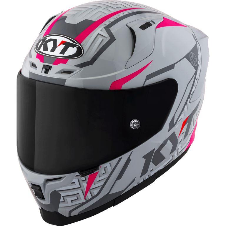 KYT Sport Touring - Striker #02 Asphalt Grey Fuxia - Full Face Helmet