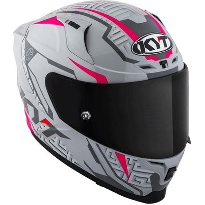 KYT Sport Touring - Striker #02 Asphalt Grey Fuxia - Full Face Helmet