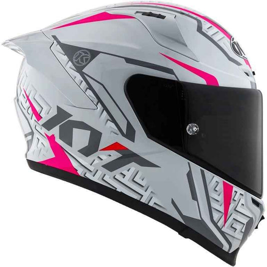 KYT Striker 2V #02 Gloss Asphalt Grey Fuxia Helmet