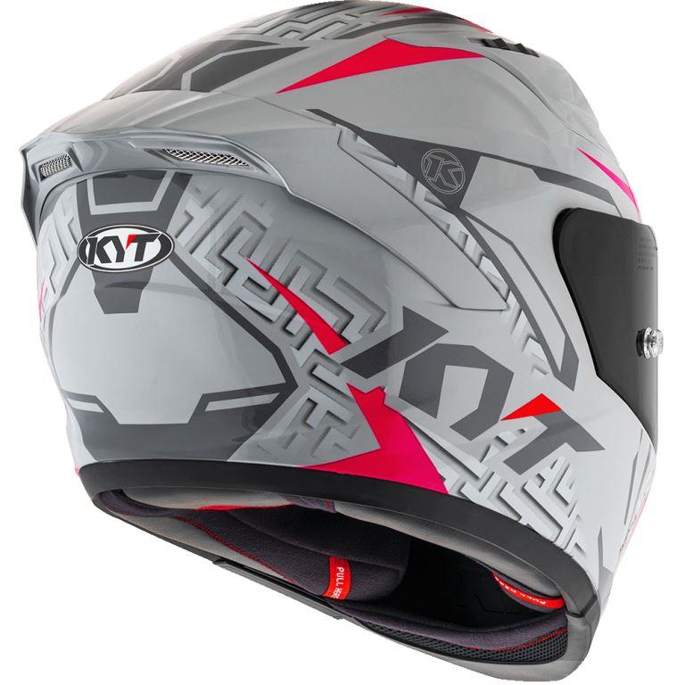 KYT Sport Touring - Striker #02 Asphalt Grey Fuxia - Full Face Helmet