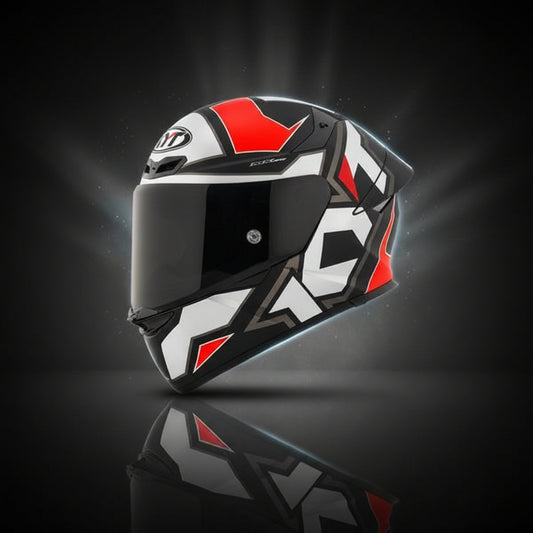 KYT Sport Touring - TT-REVO Electron Matt Grey Red - Full Face Helmet
