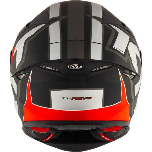 KYT Sport Touring - TT-REVO Electron Matt Grey Red - Full Face Helmet