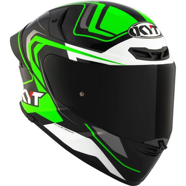 KYT Sport Touring - TT-REVO Overtech Black Green - Full Face Helmet
