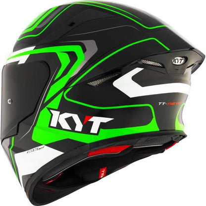 KYT Sport Touring - TT-REVO Overtech Black Green - Full Face Helmet