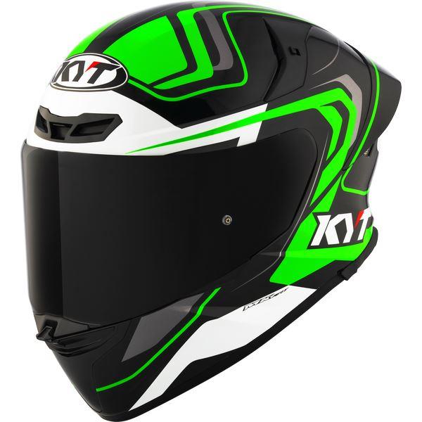 KYT Sport Touring - TT-REVO Overtech Black Green - Full Face Helmet