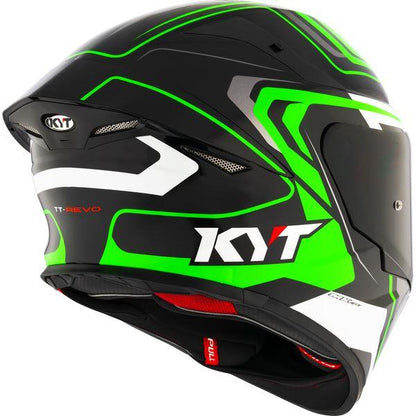 KYT Sport Touring - TT-REVO Overtech Black Green - Full Face Helmet