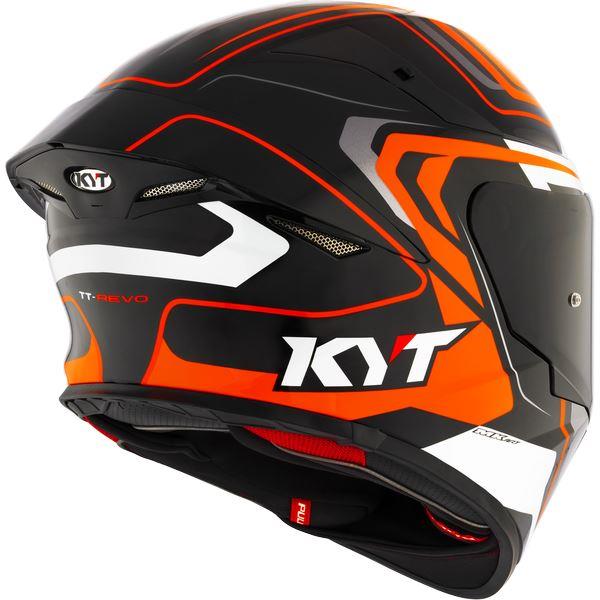 KYT Sport Touring - TT-REVO Overtech Black Orange - Full Face Helmet