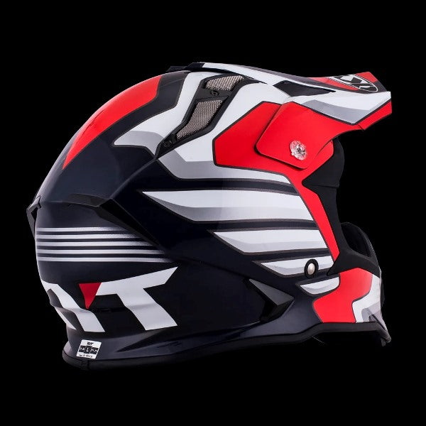 KYT Strike Eagle Wings Helmet-Black/White/Red