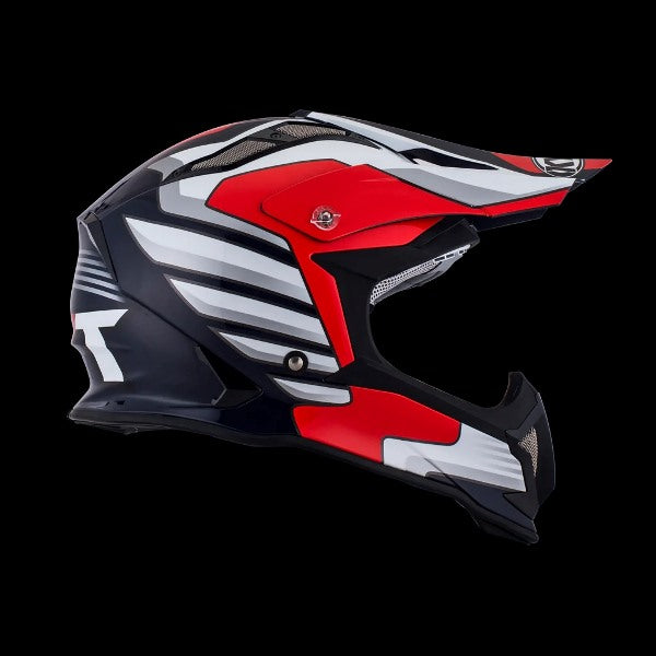 KYT Strike Eagle Wings Helmet-Black/White/Red