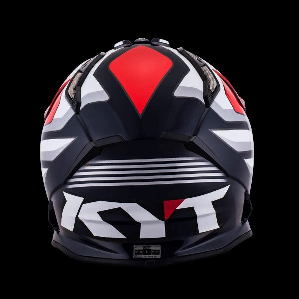 KYT Strike Eagle Wings Helmet-Black/White/Red