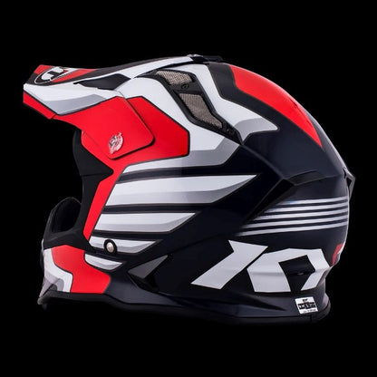 KYT Strike Eagle Wings Helmet-Black/White/Red