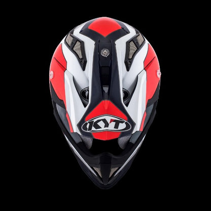 KYT Strike Eagle Wings Helmet-Black/White/Red