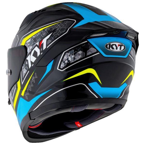 KYT Striker 2V #01 Gloss Black Blue Helmet