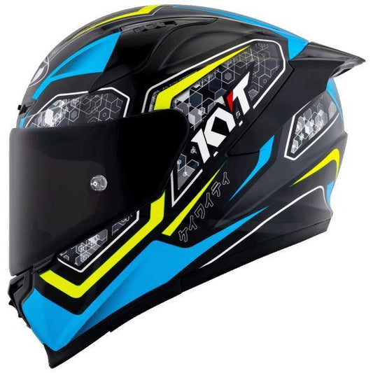 KYT Striker 2V #01 Gloss Black Blue Helmet