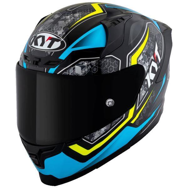 KYT Striker 2V #01 Gloss Black Blue Helmet