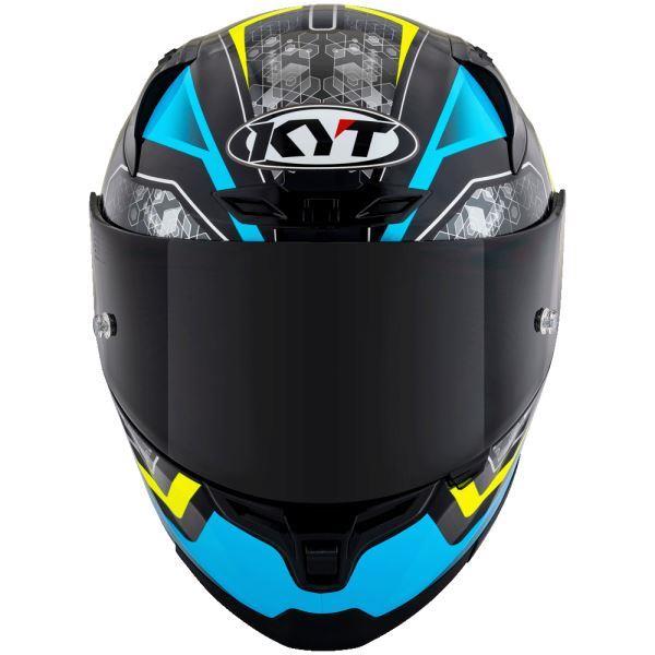 KYT Striker 2V #01 Gloss Black Blue Helmet