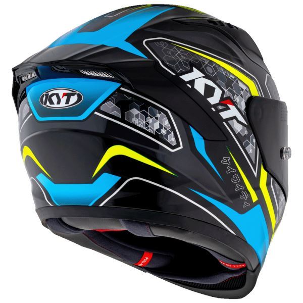 KYT Striker 2V #01 Gloss Black Blue Helmet