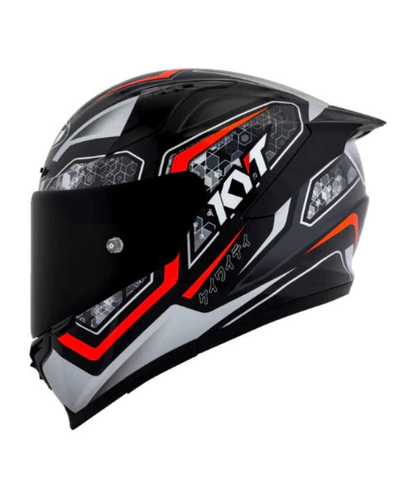 KYT Striker 2V #01 Gloss Black Red Helmet