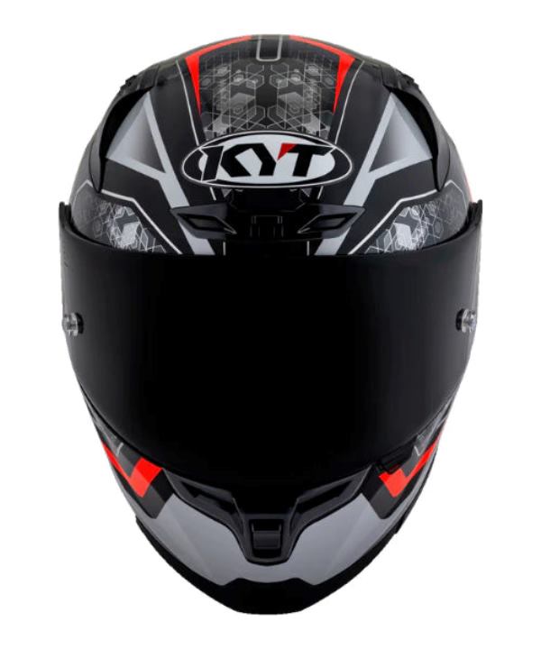 KYT Striker 2V #01 Gloss Black Red Helmet