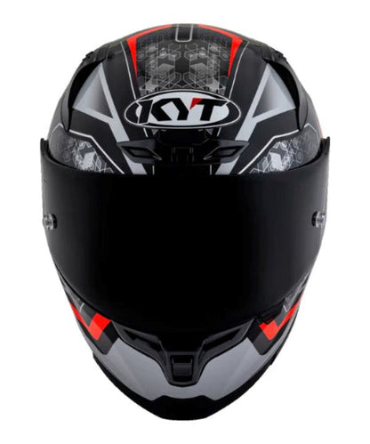 KYT Striker 2V #01 Gloss Black Red Helmet