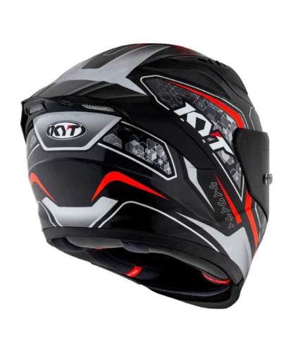 KYT Striker 2V #01 Gloss Black Red Helmet