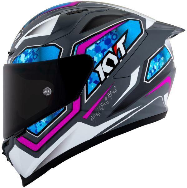 KYT Striker 2V #01 Gloss Grey Blue Helmet
