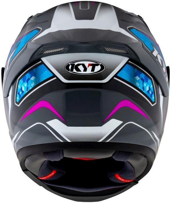 KYT Striker 2V #01 Gloss Grey Blue Helmet