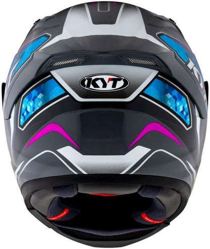 KYT Striker 2V #01 Gloss Grey Blue Helmet
