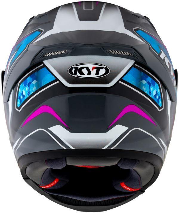 KYT Striker 2V #01 Gloss Grey Blue Helmet