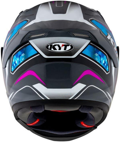 KYT Striker 2V #01 Gloss Grey Blue Helmet