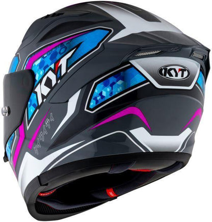 KYT Striker 2V #01 Gloss Grey Blue Helmet