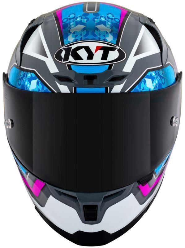 KYT Striker 2V #01 Gloss Grey Blue Helmet