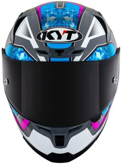 KYT Striker 2V #01 Gloss Grey Blue Helmet