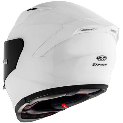 KYT Striker 2V Plain Gloss White Helmet