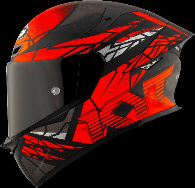 KYT TT Revo Combustion Matt Black-Red Helmet