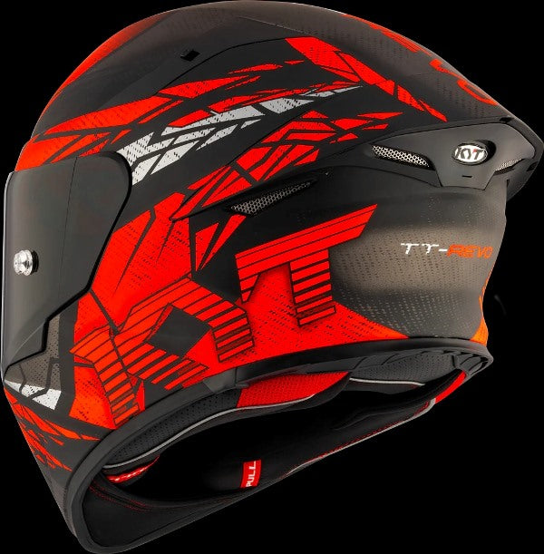 KYT TT Revo Combustion Matt Black Red Helmet