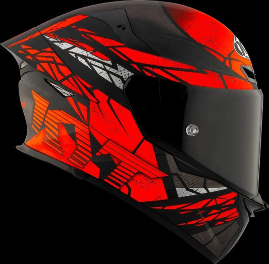 KYT TT Revo Combustion Matt Black Red Helmet