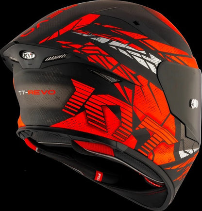 KYT TT Revo Combustion Matt Black-Red Helmet
